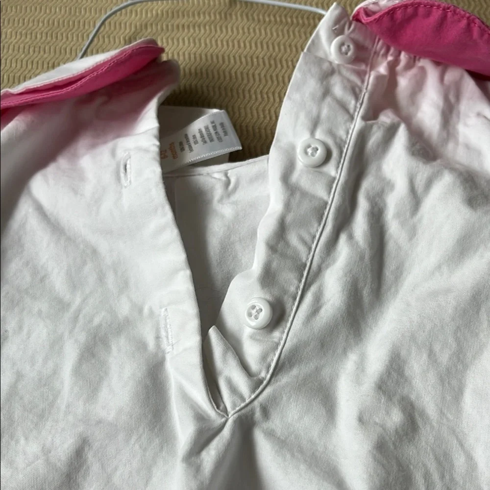 Gymboree White dress with Pink Collar